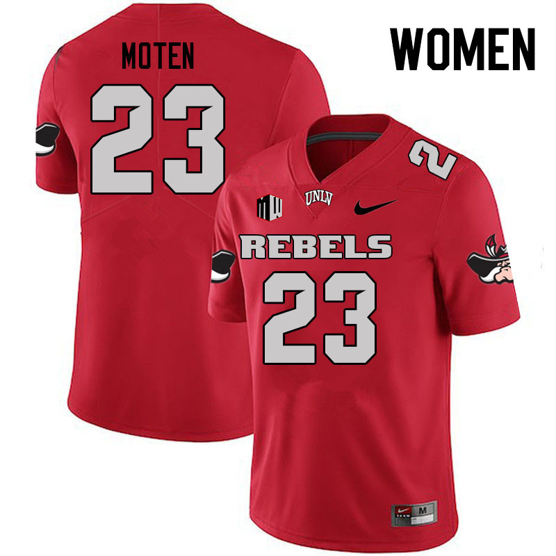 Women #23 Quentin Moten UNLV Rebels College Football Jerseys Stitched Sale-Scarlet